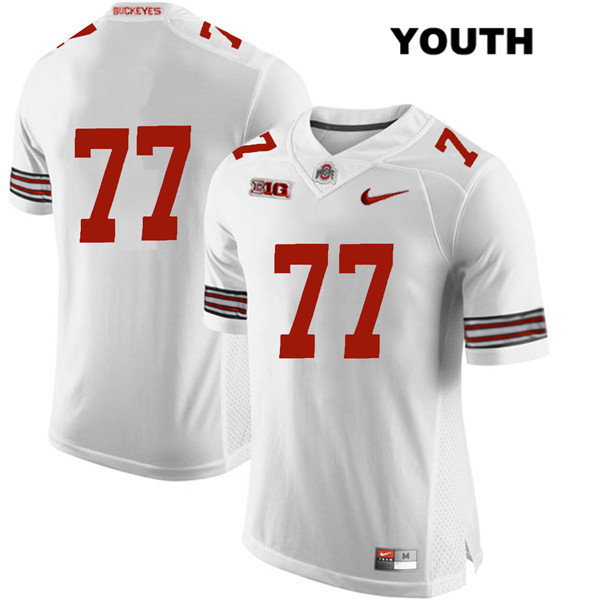 Ohio State Buckeyes Youth Nicholas Petit-Frere #77 White Authentic Nike No Name College NCAA Stitched Football Jersey TT19O70TF